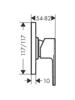 Hansgrohe Vernis Shape egykaros zuhanycsaptelep falsík alatti szereléshez króm 71658000