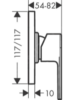 Hansgrohe Vernis Shape rejtett zuhany csaptelep, króm 71662000