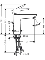 Hansgrohe Talis E 110 króm mosdócsaptelep automata lefolyógarnitúrával 71710000
