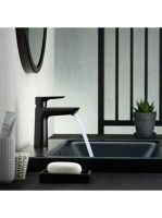 Hansgrohe Talis E 110 matt fekete mosdócsaptelep automata lefolyógarnitúrával 71710670