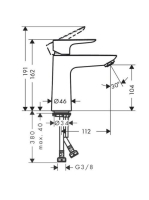 Hansgrohe Talis E 110 CoolStart mosdócsaptelep lefolyógarnitúra nélkül, matt fehér 71714700