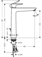 Hansgrohe Talis E 240 króm mosdócsaptelep automata lefolyógarnitúrával 71716000