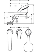 Hansgrohe Talis E 3-lyukú kádcsaptelep 71730000