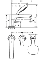 Hansgrohe Talis E 3-lyukú kádcsaptelep 71731000