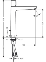 Hansgrohe Talis Select E 240 króm mosdócsaptelep automata lefolyógarnitúrával 71752000
