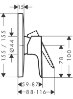 Hansgrohe Talis E matt fekete zuhanycsaptelep 71765670