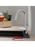Hansgrohe Focus M42 króm konyhai csaptelep, kihúzható zuhanyfejjel 71800000