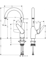 Hansgrohe Focus M42 konyhai csaptelep, króm 71802000