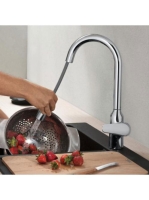 Hansgrohe Focus M42 konyhai csaptelep, kihúzható zuhanyfejjel, rozsdamentes acél hatású 71820800