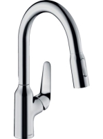 Hansgrohe Focus M42 konyhai csaptelep kihúzható kifolyóval 180 EcoSmart, króm 71862000