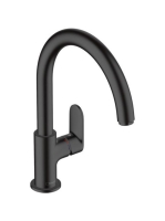 Hansgrohe Vernis Blend M35 Egykaros konyhai csaptelep 260, elforgatható kifolyóval matt fekete 71870670