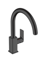Hansgrohe Vernis Shape M35 Egykaros konyhai csaptelep 260, elforgatható kifolyóval matt fekete 71871670