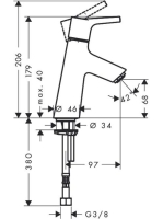Hansgrohe Talis S 80 hidegvizes mosdócsaptelep 72017000