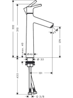 Hansgrohe Talis S 190 mosdócsaptelep lefolyógarnitúra nélkül 72032000