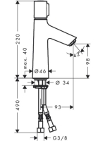 Hansgrohe Talis Select S 100 mosdócsaptelep lefolyógarnitúra nélkül 72043000