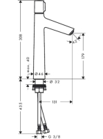Hansgrohe Talis Select S 190 mosdócsaptelep, lefolyógarnitúra nélkül, króm 72045000