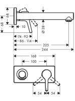 Hansgrohe Talis S fali mosdócsaptelep 225m-es kifolyóval 72111000