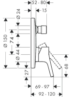 Hansgrohe Talis S kádcsaptelep 72405000