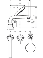 Hansgrohe Talis S 3-lyukú kádcsaptelep 72417000