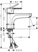Hansgrohe Rebris E Egykaros kádcsaptelep Monotrou, króm 72435000