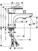 Hansgrohe Rebris S Egykaros kád- és zuhanycsaptelep Monotrou, 2 átfolyási mennyiséggel 72436000