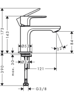 Hansgrohe Rebris E 80 csaptelep hideg vízhez, lefolyógarnitúra nélkül 72506000