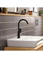 Hansgrohe Rebris E mosdócsaptelep 210, elforgatható kifolyóval, automata lefolyógarnitúrával, matt fekete 72576670