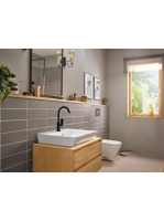 Hansgrohe Rebris E mosdócsaptelep 210, elforgatható kifolyóval, automata lefolyógarnitúrával, matt fekete 72576670