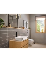 Hansgrohe Rebris E hidegindítású magasított mosdócsaptelep 240, automata lefolyógarnitúrával, matt fekete 72581670