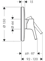 Hansgrohe Talis S zuhanycsaptelep 72606000