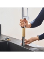 Hansgrohe Talis M54 króm konyhai csaptelep 210, kihúzható zuhanyfejjel 72800000