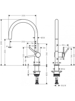Hansgrohe Talis M54 króm konyhai csaptelep 220 72804000