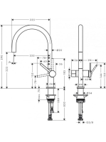 Hansgrohe Talis M54 1jet konyhai csaptelep elzárószeleppel, rozsdamentes acél 72805800