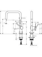 Hansgrohe Talis M54 rozsdamentes acél hatású konyhai csaptelep 220, 72806800