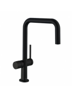 Hansgrohe Talis M54 U 220 konyhai csaptelep elzárószeleppel, 1jet, matt fekete 72807670