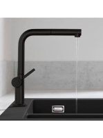 Hansgrohe Talis M54 konyhai csaptelep 270, kihúzható zuhanyfejjel, matt fekete 72808670