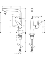Hansgrohe Talis Select M51 mosogató csaptelep elforgatható kifolyóval, króm 72820000