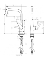 Hansgrohe Talis Select M51 konyhai csaptelep, kihúzható kifolyóval, króm 72823000
