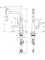 Hansgrohe Talis Select M51 króm konyhai csaptelep 200, kihúzható kifolyóval 72824000