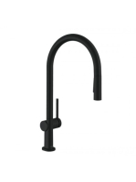 Hansgrohe Talis M54 konyhai csaptelep 210 Eco 2jet, kihúzható zuhanyfejjel, matt fekete 72842670