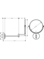 Hansgrohe Logis Universal piperetükör világítás nélkül 73561000