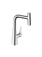 Hansgrohe Metris Select M71 króm konyhai csaptelep 240, kihúzható kifolyóval 73802000
