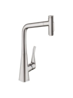 Hansgrohe Metris Select M71 rozsdamentes acél konyhai csaptelep, kihúzható kifolyóval 73816800