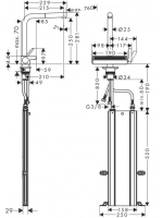 Hansgrohe Aquno Select M81 rozsdamentes acél hatású konyhai csaptelep, kihúzható kifolyóval 73830800