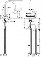Hansgrohe Aquno Select M81 króm konyhai csaptelep 170, sBox-al, kihúzható kifolyóval 73831000