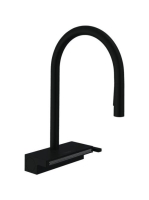 Hansgrohe Aquno Select M81 konyhai csaptelep 170, kihúzható kifolyóval, 3jet, matt fekete 73837670