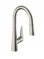 Hansgrohe Talis M51 konyhai csaptelep 200, kihúzható zuhanyfejjel, rozsdamentes acél hatású 73851800