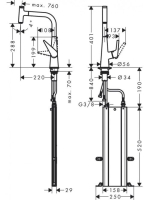 Hansgrohe Talis Select M51 króm konyhai csaptelep 300, kihúzható kifolyóval 73853000