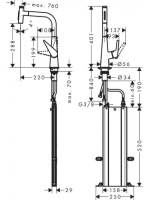 Hansgrohe Talis Select M51 króm konyhai csaptelep, kihúzható kifolyóval 73867000