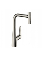 Hansgrohe Talis Select M51 rozsdamentes acél hatású konyhai csaptelep kihúzható kifolyóval 73867800